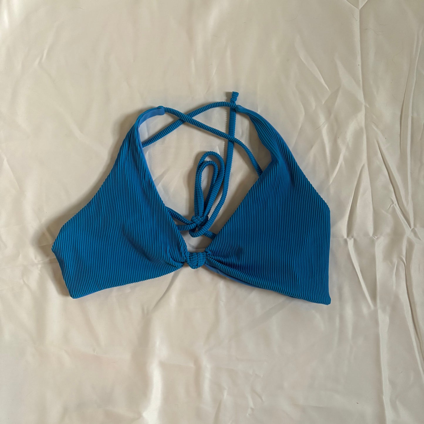 Cobalt Ribbed Callie Top - LARGE