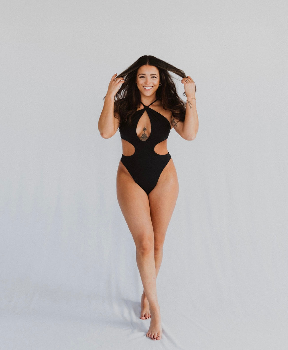 Flat Black Harley One Piece/Large/Thong - READY TO SHIP