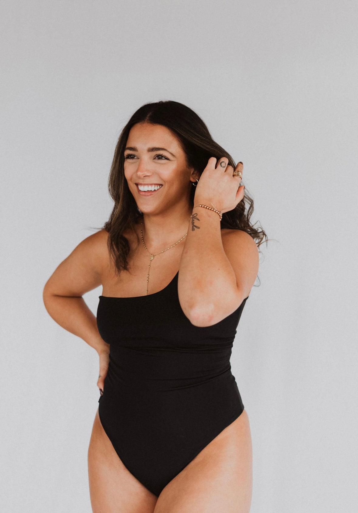 Flat Black Marley One Piece/Large/Full Coverage - READY TO SHIP