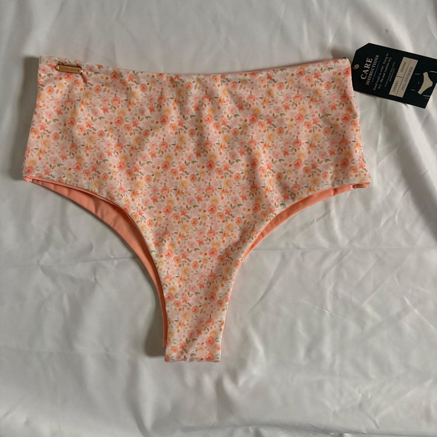 Coral/Floral Willow Bottoms - Cheeky - LARGE