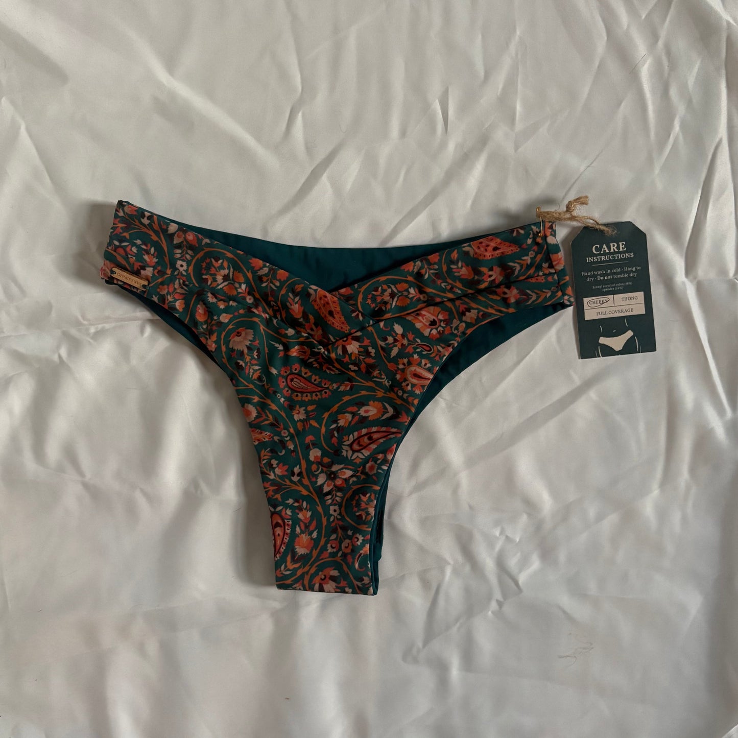 Teal/Paisley Charlie Bottoms - Cheeky - SMALL