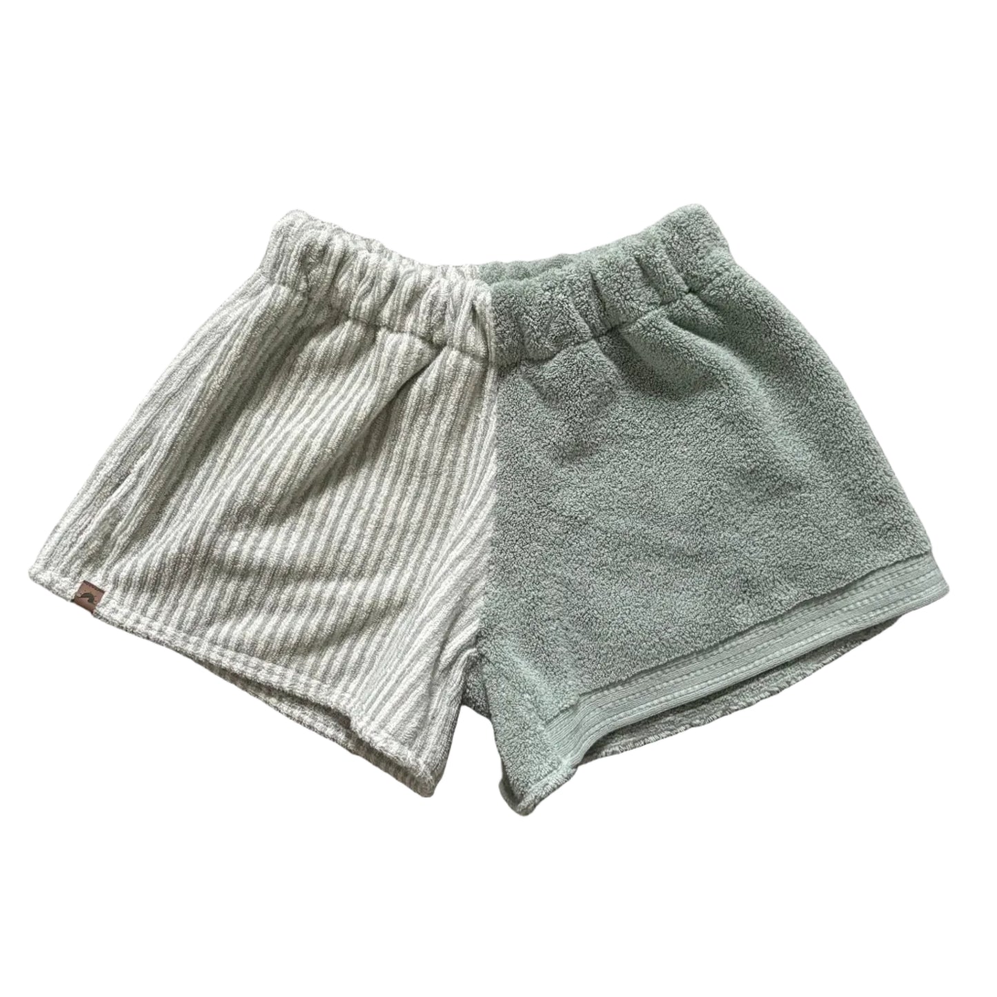 Sage Striped Towel Shorts - XL