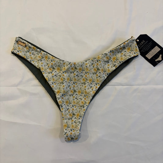 Olive/Yellow Floral Oakley Bottoms - Cheeky - MEDIUM