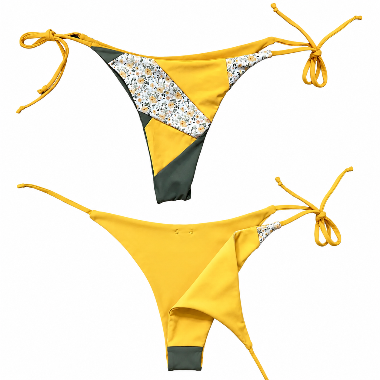 Ditsy Yellow Floral Patchwork Kay Bottoms