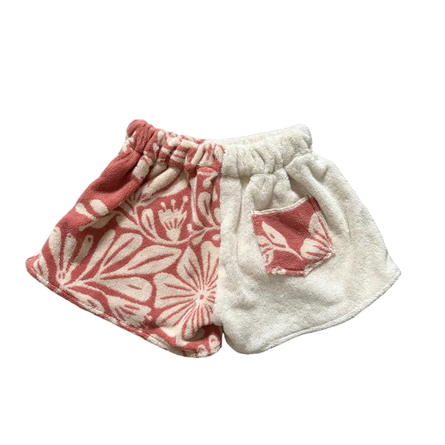 Abstract Floral Towel Shorts - XL
