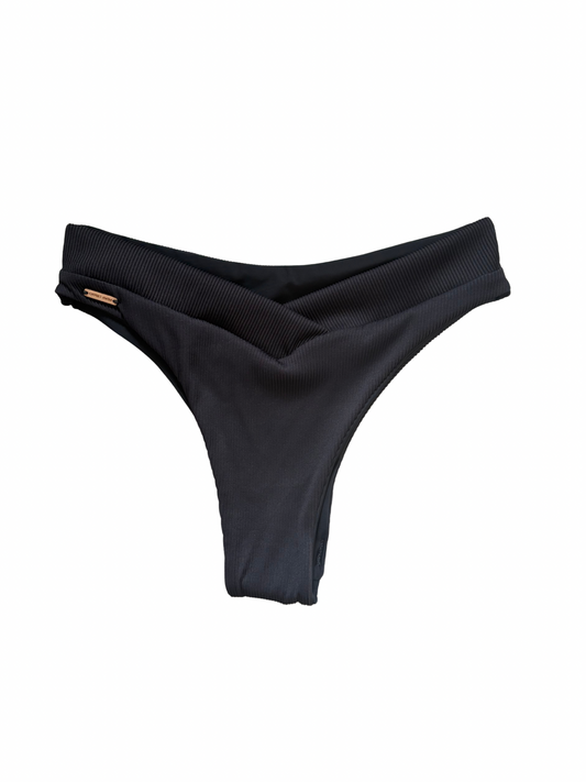 Black Ribbed Charlie Bottoms