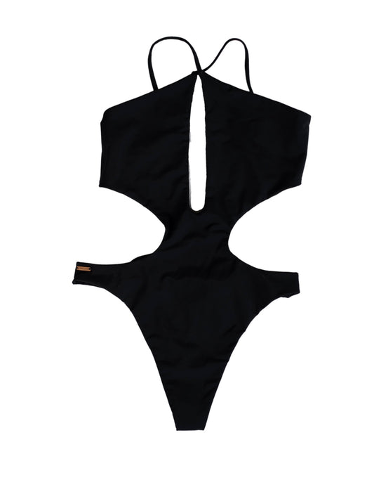 Flat Black Harley One Piece/Large/Thong - READY TO SHIP