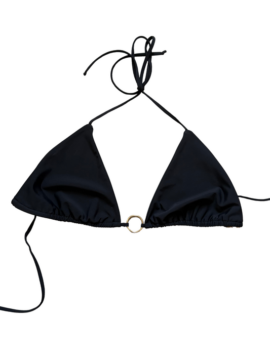Flat Black Olivia Triangle Top/XXL - READY TO SHIP