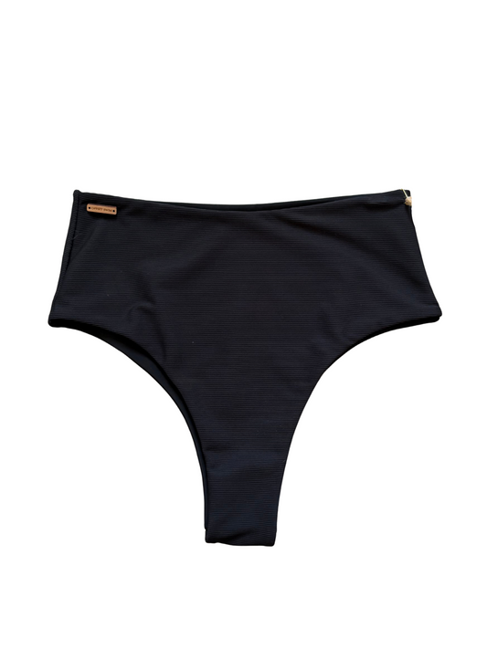 Flat Black Willow Highwaisted Bottoms/XS/Cheeky - READY TO SHIP